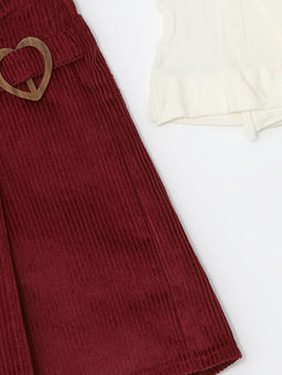 Beli Lastikli K?z Bebek ?ort Etek ve K?lotlu ?orap 2li