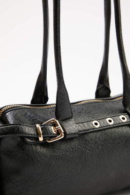 Siyah Kad?n Kemer Detayl? Mini Canta TAKSS26OC00075