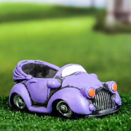 Горшок для цветов «Машинка» керамический, 200 мл, 14×8×7 см, сиреневый