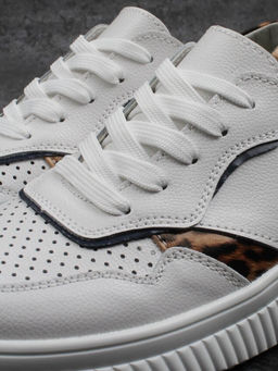 03-C930-9A WHITE Полуботинки спортивные женские (натуральная кожа)