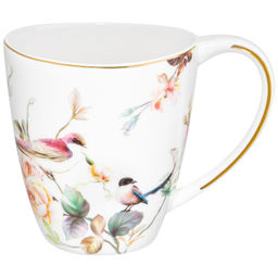 Кружка 420 мл 13*9*10,5 см "Певчие птички" фарфор NEW BONE CHINA
