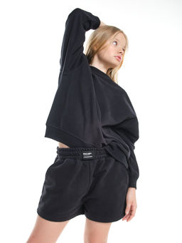 Шорты для девочки подростковые 22-7630 св.серый меланж - Mini maxi фото 30