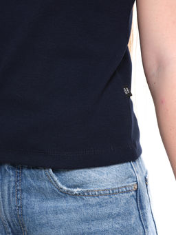 Футболка в рубчик 22-0210 синий