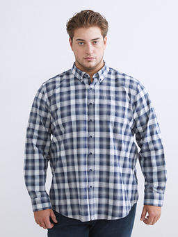 Regular Fit Uzun Kollu Ekose Poplin Erkek G?mlek