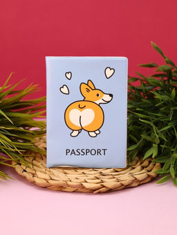 ОБЛОЖКА ДЛЯ ПАСПОРТА "Cute corgi", плотность 600 мкм