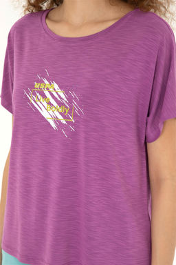 U. S. Polo Assn / Женская фиолетовая футболка - U.s. polo assn фото 7
