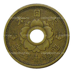 Монета 10 сен 1938 года Япония