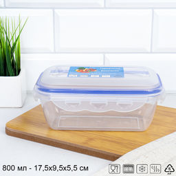 Контейнер прямоугольный 800 мл / CP1021B /уп 12/ 751824 ДОП СКИДКА НА КОРОБ 2%