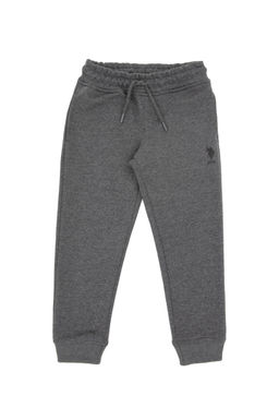 Меланжовые спортивные штаны для мальчика антрацитового цвета Неожиданная скидка в корзине - U.s. polo assn фото 2