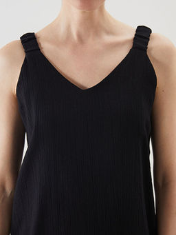 V Yaka Dokulu Kad?n Bluz