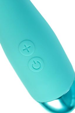 Вибратор Штучки-Дрючки Дрючка-удовольствие, силикон, голубой, 18,5 см  фото 11