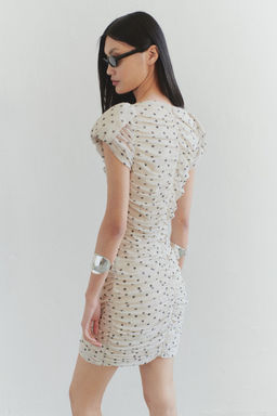 TRENDYOLMILLA Limited Edition Cok Renkli Puantiyeli Mini Astarl? Tul Elbise TPRSS25EL00283  фото 2