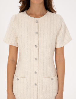 Ekru Regular Fit Dokuma Elbise - Pierre cardin фото 5