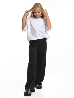 Брюки палаццо школьные штаны детская одежда девочке 33-7874 синий - Mini maxi фото 15