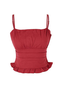 Visne Arkas? Fermuar Detayl? Dokuma Bluz TWOSS26BZ00406