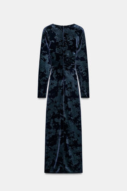 VELVET MIDI DRESS WITH HARDWARE - Zara фото 3