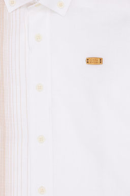 U. S. Polo Assn Рубашка светло-коричневого цвета с длинным рукавом для мальчика - U.s. polo assn фото 3