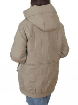 A05 BEIGE/GREEN Куртка стеганая зимняя женская (150 гр. холлофайбер) - Fashion фото 6
