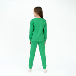 Пижама детская зеленая кошка ПЖ-1818 (152, 80)