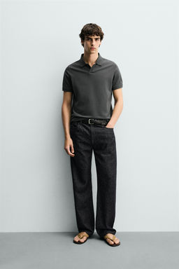 POLO ESTRUCTURA PIQU? / Gris oscuro