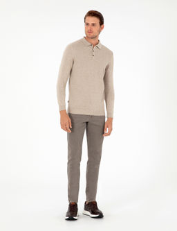 Kum Melanj Slim Fit D__meli Polo Yaka Triko Kazak - Pierre cardin фото 4