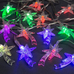 Гирлянда Нить 5 м с насадками Комета, IP20, прозрачная нить, 20 LED, свечение мульти (RG/RB), мигание, 220 В - Luazon lighting фото 3