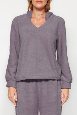 Fume Wellsoft Kapuson Kulak Detayl? K?sl?k Orme Pijama Tak?m? THMAW24PT00030 - Trendyolmilla фото 4