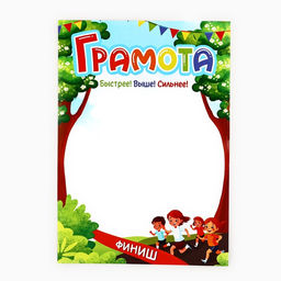 Цена за 40 шт. Грамота спортивная А5 «Быстрее, выше, сильнее»
