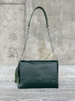 Женская кожаная сумка через плечо 8722-9 Грин - Sergio valentini фото 2