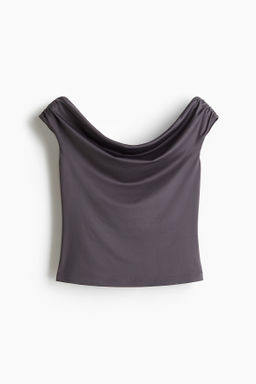 Top off-the-shoulder drapeado - H&m фото 2
