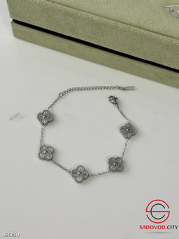 Браслет с клевером медицинская сталь