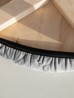 Чехол на табурет D33 серый вельвет