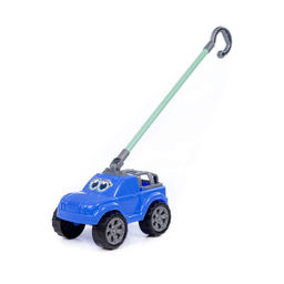 Автомобиль-каталка Боби с ручкой (синий)