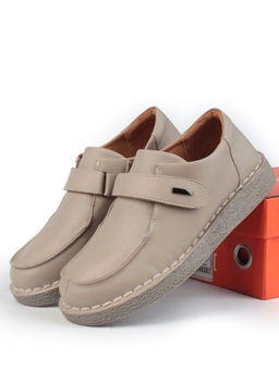 01-7581-5 BEIGE Ботинки демисезонные женские (натуральная кожа)