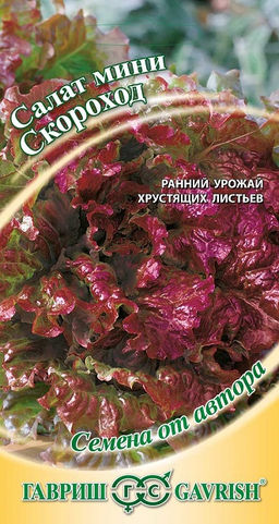 Скороход салат (мини, красный, хрустящий) 0,5гр (г)