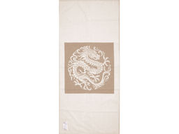 6с102.511ж2 Красный дракон (лен3) Полотенце махровое 67х150см