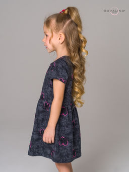 Платье Лето варенка графит сердце - Sovalina фото 11