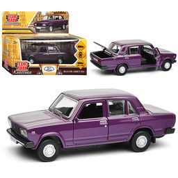 Машина металл LADA ВАЗ-2105 1997 12 cm, (двери, багаж, баклажан) инерц., в коробке