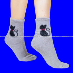 Цена за 10 пар. МИНИBS термоноски женские АНГОРА НОРКА "Кошечка" арт. 2770