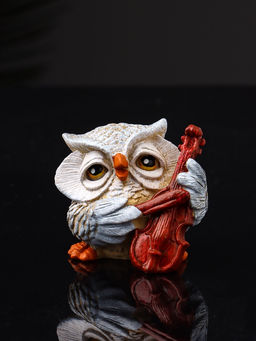 Фигурка полистоун «Сова с виолончелью», 5.7×5.1×6.2 см