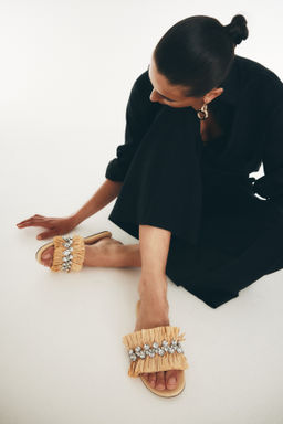 Rhinestone-embellished sandals - H&m фото 3