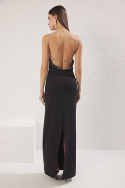 TRENDYOLMILLA Mint Incili Dokuma Uzun S?k Abiye & Mezuniyet Elbise TPRSS25AE00168  фото 4