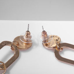 Серьги висячие «Притяжение» стиль, цвет золото, 7.6 см