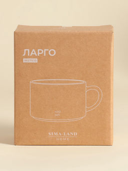 Кружка «Ларго», 400 мл, 13.2×7 см, стекло, прозрачная