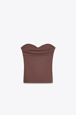 TEXTURED BANDEAU TOP - Zara фото 14