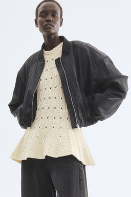 Top en punto pointelle con peplum - H&m фото 5