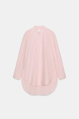 ASYMMETRIC POPLIN SHIRT ZW COLLECTION - Zara фото 4