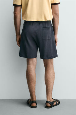 BERMUDA JOGGER ESTRUCTURA WAFFLE / Azul / Acero - Zara фото 3