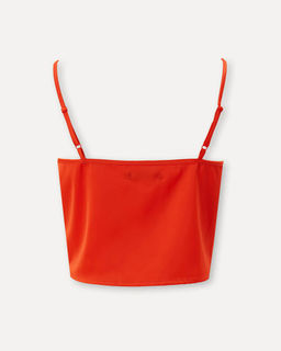 Укороченная алая блузка-топ - Incity фото 5