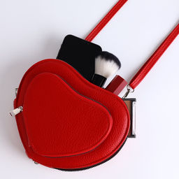 Сумка женская кросс-боди на молнии, красная